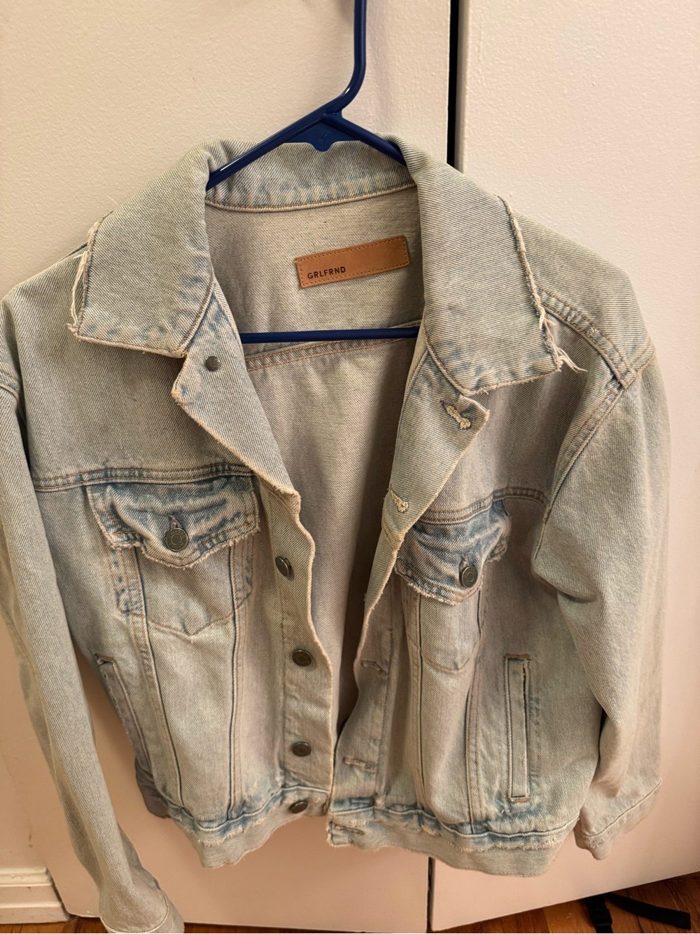 GRLFRND Washed Light Blue Denim Jacket